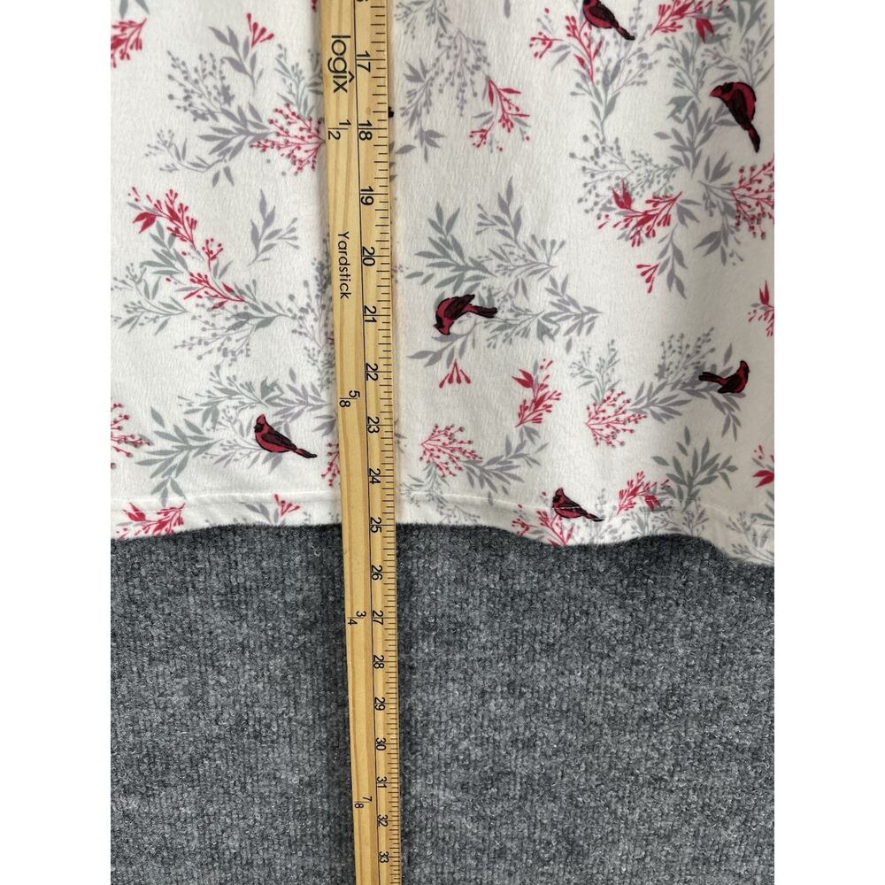 Adonna Sleepwear Size Large Spring Red Cardinal's Prints Soft - Picture 9 of 12